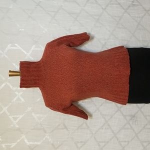 F. by Faconnable Sweater Womens Size XS  Orange Wool Turtleneck